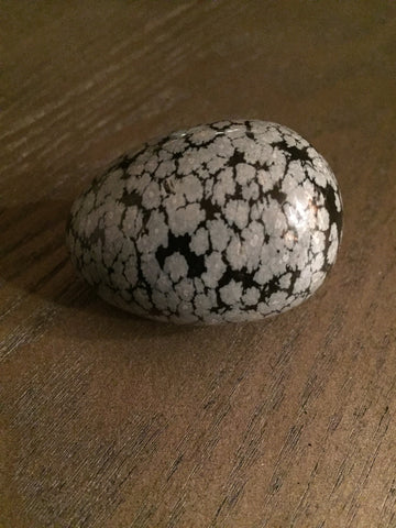 Snowflake Obsidian Yoni Egg